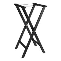 Lancaster Table & Seating 17 3/4" x 15 3/4" x 32" Black Folding Wood Tray Stand