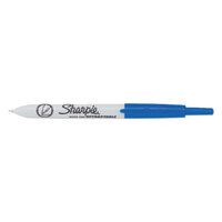 Sharpie 1735792 Blue Ultra-Fine Point Retractable Permanent Marker - 12/Pack