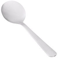 Choice Windsor 5 7/8 inch 18/0 Stainless Steel Bouillon Spoon - 12/Case
