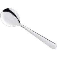 Choice Windsor 5 7/8" 18/0 Stainless Steel Bouillon Spoon - 12/Case