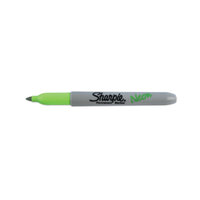 Sharpie 1860447 Neon Green Fine Tip Permanent Marker - 12/Pack