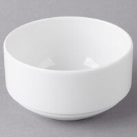 Schonwald 9302928 Event 9.5 oz. Continental White Porcelain Stacking Bouillon Cup - 12/Case