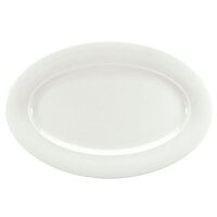 Schonwald 9192034 Avanti Gusto 12 1/2 inch x 9 inch Continental White Porcelain Oval Platter - 6/Case