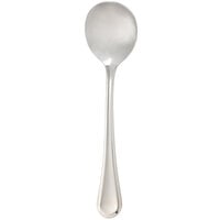 Arcoroc FL609 Amber 7 1/8 inch 18/0 Stainless Steel Heavy Weight Soup Spoon by Arc Cardinal - 12/Case