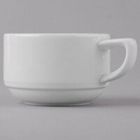 Schonwald 9195109 Avanti Gusto 3 oz. Continental White Porcelain Espresso Cup - 12/Case