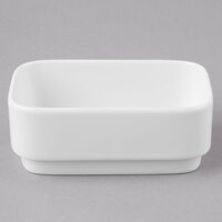 Schonwald 9197901 Avanti Gusto 4 1/2 inch x 2 7/8 inch Continental White Porcelain Sugar Packet Holder - 12/Case