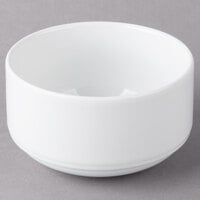 Schonwald 9192728 Avanti Gusto 9.5 oz. Continental White Porcelain Stacking Bouillon Cup - 12/Case
