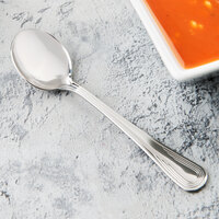 World Tableware 129 004 Reflections 6 1/4 inch 18/0 Stainless Steel Heavy Weight Round Bowl Soup Spoon - 36/Case