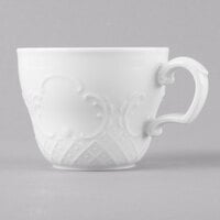 Schonwald 9065170 Marquis 6.75 oz. Continental White Porcelain Cup - 12/Case
