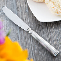 World Tableware 977 554 Slate 6 7/8 inch 18/0 Stainless Steel Heavy Weight Solid Handle Bread and Butter Knife with Plain Blade - 36/Case