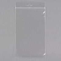 Plastic Food Bag 3 inch x 5 inch Seal Top with Hang Hole - 1000/Box