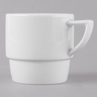 Schonwald 9305125 Event 8.5 oz. Continental White Porcelain Stackable Mug - 12/Case