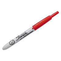Sharpie 1735791 Red Ultra-Fine Point Retractable Permanent Marker - 12/Pack