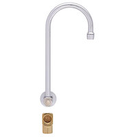 Fisher 21199 Backsplash Mounted Faucet with 12" Rigid Gooseneck Nozzle, 2.2 GPM Aerator, and Elbow