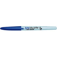 Expo 16003 Vis-a-Vis Blue Fine Point Wet Erase Marker - 12/Pack