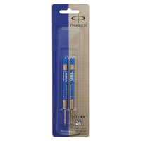 Parker 1950364 Blue Ink Medium Point Retractable Roller Ball Gel Pen Refill - 2/Pack