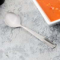 World Tableware 146 016 Vermont 6 1/8 inch 18/0 Stainless Steel Heavy Weight Bouillon Spoon - 36/Case