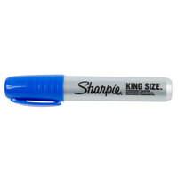 Sharpie 15003 King Size Blue Chisel Tip Permanent Marker - 12/Pack