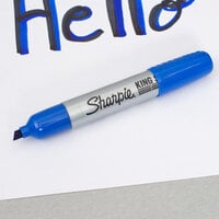 Sharpie 15003 King Size Blue Chisel Tip Permanent Marker - 12/Pack