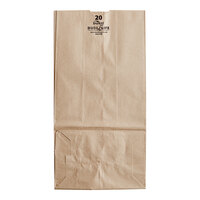 Duro 20 lb. Brown Paper Bag - 500/Bundle