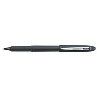 Uni-Ball 60704 Grip Black Ink with Black Barrel 0.5mm Roller Ball Stick Pen - 12/Pack
