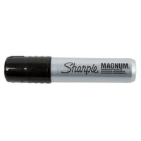 Sharpie 44001 Magnum Black Chisel Tip Permanent Marker   - 12/Box