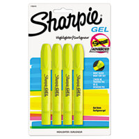 Sharpie 1780478 Fluorescent Yellow Bullet Tip Gel Pen Style Highlighter - 12/Pack