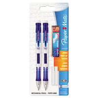 Paper Mate 56047PP Assorted Barrel Color 0.7mm Clear Point HB Lead #2 Mechanical Pencil - 2/Set