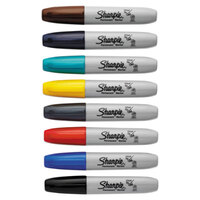 Sharpie 1927322 Assorted Colors Chisel Tip Permanent Marker - 8/Pack