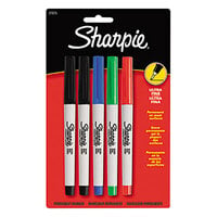 Sharpie 32002 Twin-Tip Red Fine and Ultra-Fine Point Permanent Marker -  12/Pack