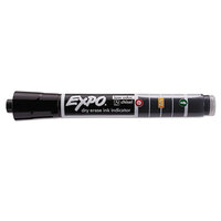 Expo 1946630 Ink Indicator Black Chisel Tip Dry Erase Marker - 12/Pack