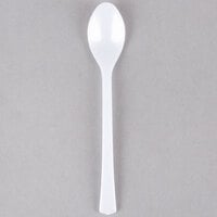 Fineline Tiny Temptations 6501-WH 4" Tiny Tasters White Plastic Tasting Spoon - 960/Case