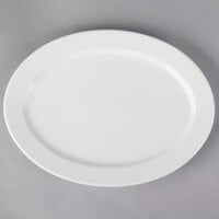 Villeroy & Boch 16-4003-2720 Sedona Function 12 1/2 inch White Porcelain Oval Plate - 6/Case