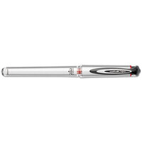 Uni-Ball 65802 207 Impact Red Ink with Silver / Black Barrel 1mm Roller Ball Stick Pen - 12/Pack