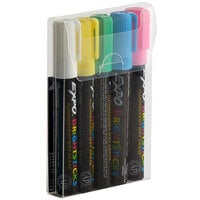 Expo 14075 Bright Sticks Assorted Fluorescent Colors Bullet Tip Wet Erase Marker - 5/Set