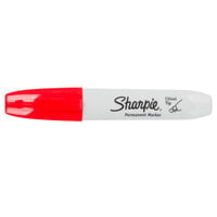 Sharpie 38202 Red Chisel Tip Permanent Marker - 12/Pack