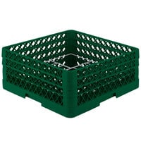 Vollrath PM1211-3-19 Traex® Plate Crate Green 12 Compartment Plate Rack - Holds 5 inch to 7 5/8 inch Plates
