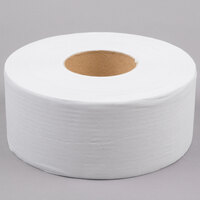 Lavex Janitorial 1-Ply Jumbo 1400' Toilet Paper Roll with 9 inch Diameter - 12/Case