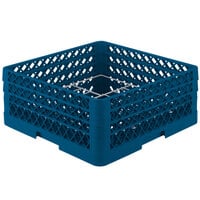 Vollrath PM1211-3-44 Traex® Plate Crate Royal Blue 12 Compartment Plate Rack - Holds 5 inch to 7 5/8 inch Plates