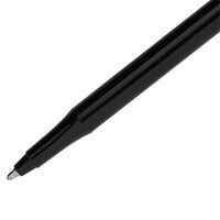 Paper Mate 3930158 Eraser Mate Black Ink with Black Barrel 1mm Erasable Ballpoint Stick Pen - 12/Pack
