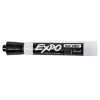 Expo 1920940 Black Low-Odor Chisel Tip Dry Erase Marker - 36/Box