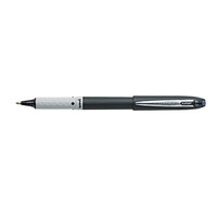 Uni-Ball 60708 Grip Black Ink with Black Barrel 0.7mm Roller Ball Stick Pen - 12/Pack