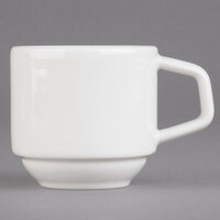 Villeroy & Boch 16-4004-1451 Affinity 3.25 oz. White Porcelain Stackable Cup - 6/Case