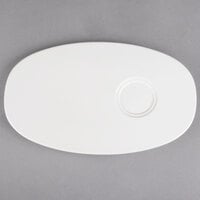 Villeroy & Boch 16-4004-1550 Affinity 11 inch x 6 3/4 inch White Porcelain Party Plate - 6/Case
