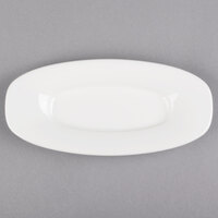 Villeroy & Boch 16-4004-2940 Affinity 7 3/4 inch x 3 3/4 inch White Porcelain Oval Platter - 6/Case
