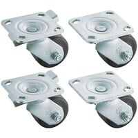 Beverage-Air 61C01-018D-01 3 inch Replacement Plate Casters for Beverage-Air HB, MM, LV, and Slate Series - 4/Set