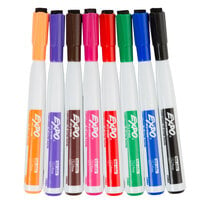 Expo 1944748 Assorted 8-Color Fine Point Magnetic Dry Erase Marker - 8/Pack
