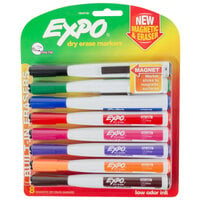 Expo 1944748 Assorted 8-Color Fine Point Magnetic Dry Erase Marker - 8/Pack