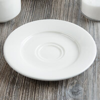 Villeroy & Boch 16-4004-1280 Affinity 6 1/4 inch White Porcelain Saucer - 6/Case