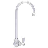 Fisher 2046 Wall Mounted Faucet with 3 1/2 inch Swivel Gooseneck Nozzle, 2.2 GPM Aerator, and Lever Handle